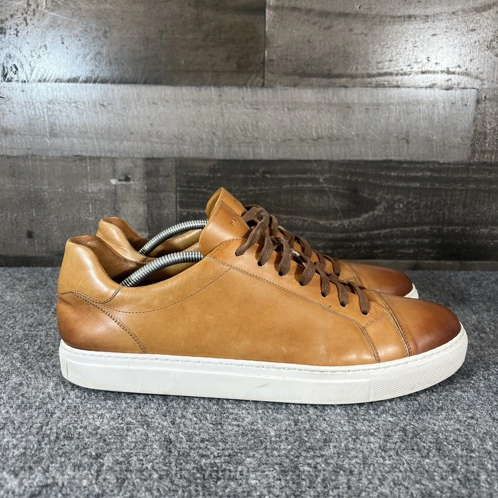 Magnanni Cuervo II Leather Sneakers Cuero Men's US 14 Reg Price $395